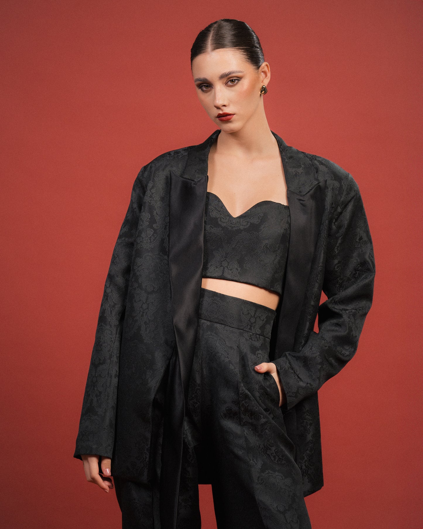 BLAZER JACQUARD PRETO