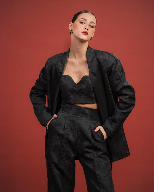 BLAZER JACQUARD PRETO