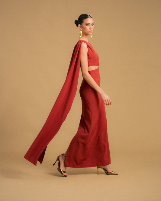 VESTIDO ECHARPE ABERTURA