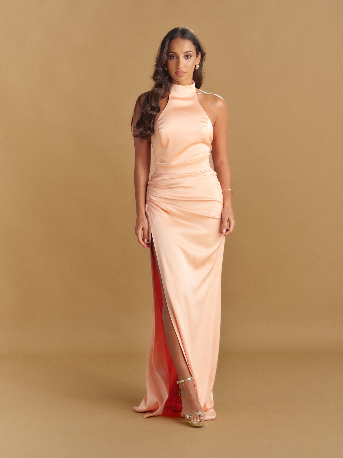 VESTIDO GOLA TRESPASSE ACETINADO