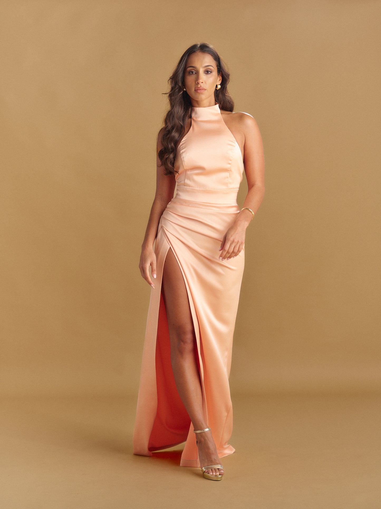 VESTIDO GOLA TRESPASSE ACETINADO