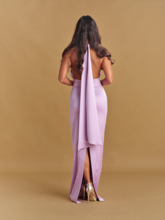 VESTIDO TIRAS CRUZADAS ACETINADO