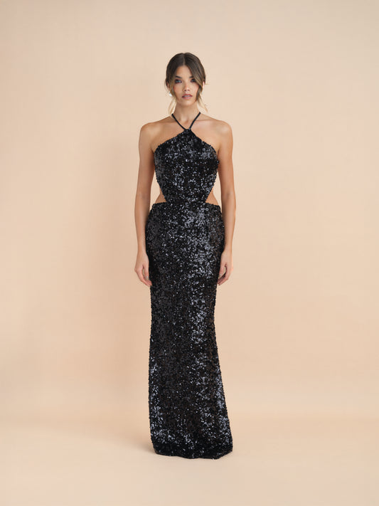 VESTIDO TRIÂNGULO LANTEJOULAS