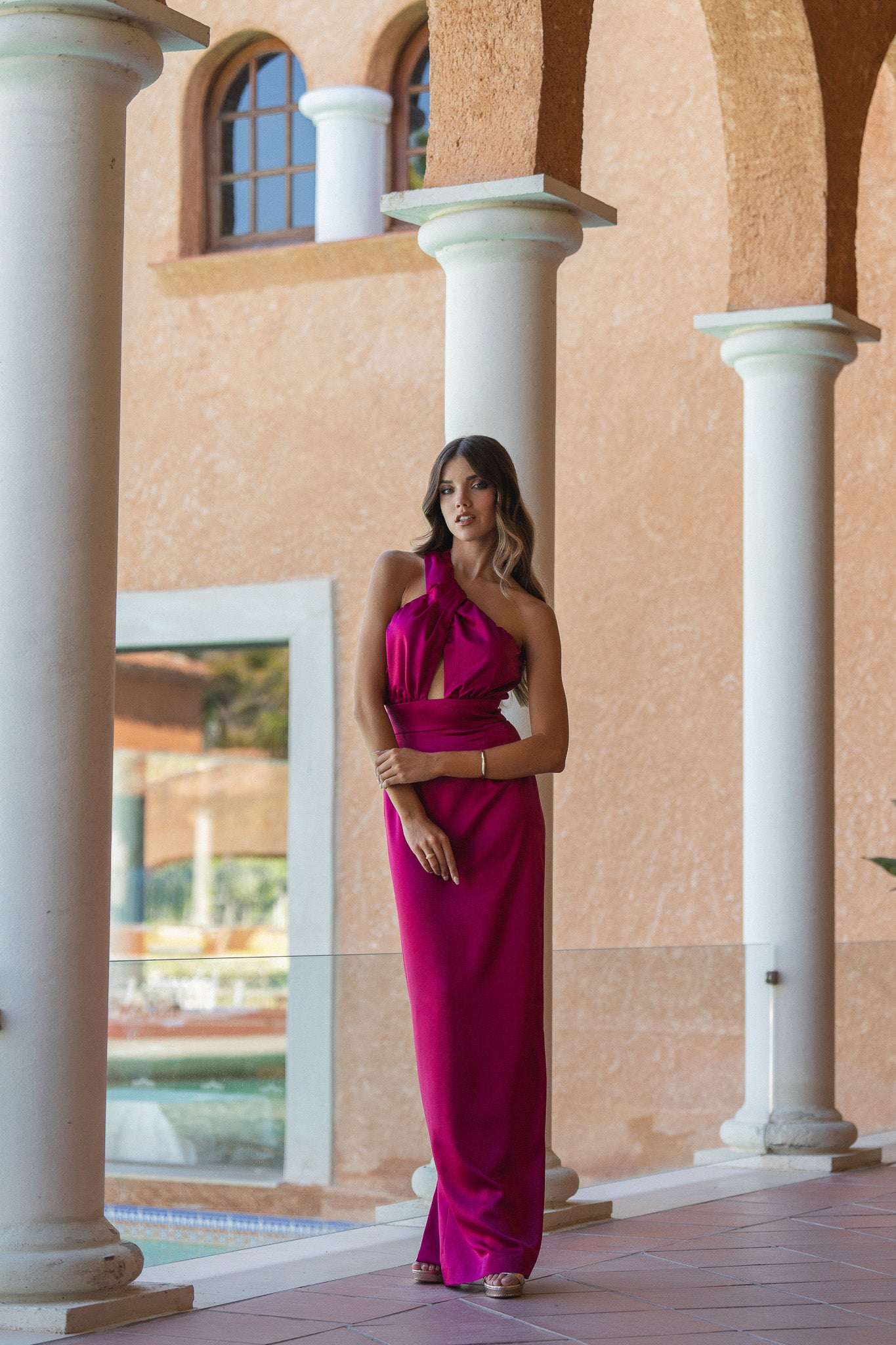 Isadora satin dress