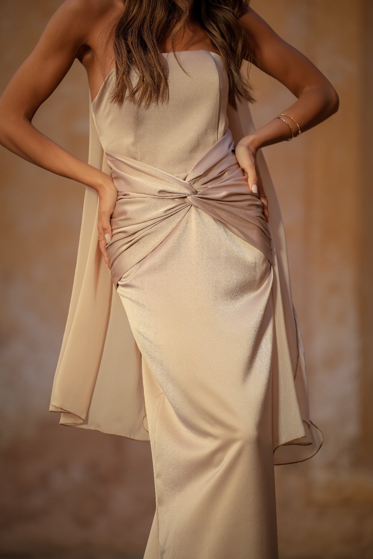Vestido Margot con pañuelo de muselina