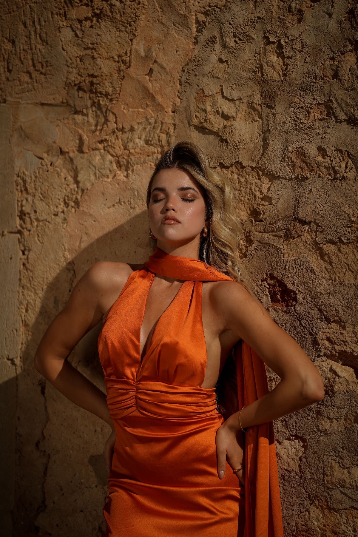 Sam dress with scarf