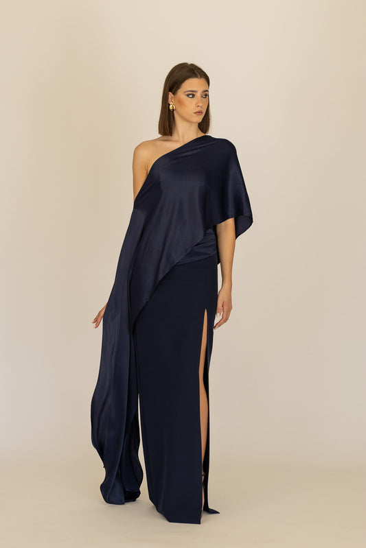 VESTIDO DIANA 2 COM CAPA ACETINADA