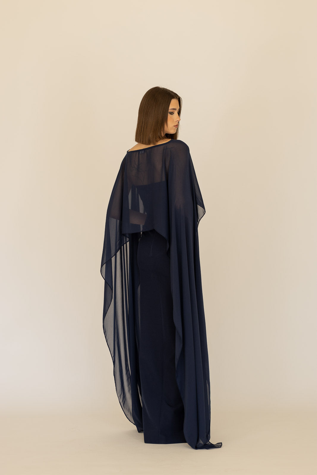 VESTIDO DIANA 2 COM CAPA MOUSSELINE