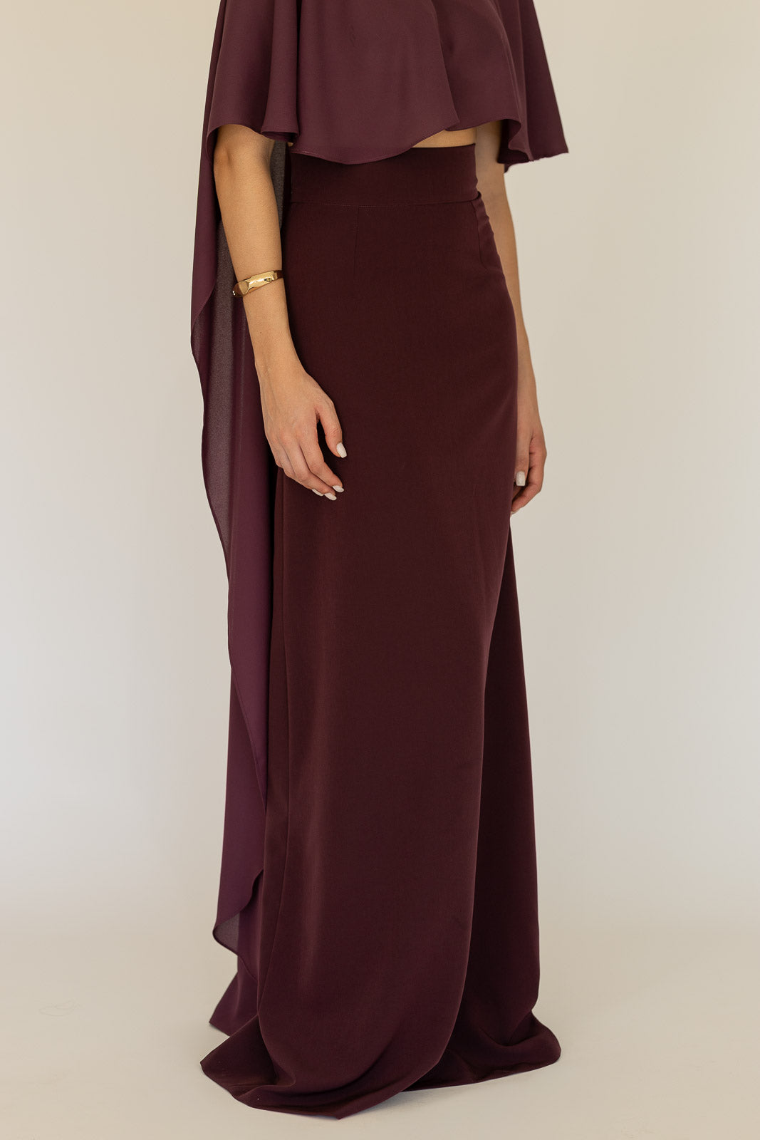 CONJUNTO SAIA LAGUNA E CAPA MOUSSELINE