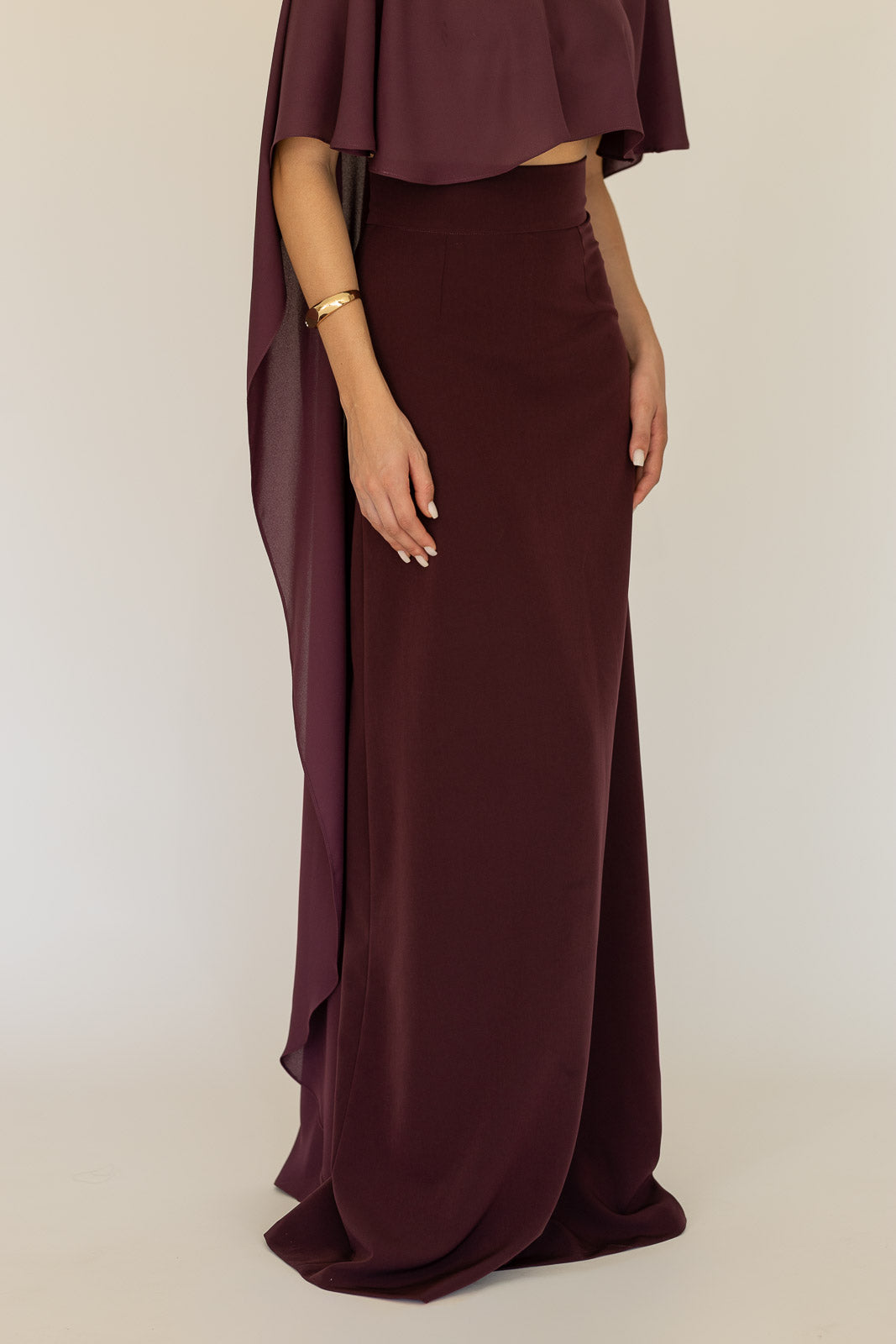 CONJUNTO SAIA LAGUNA E CAPA MOUSSELINE