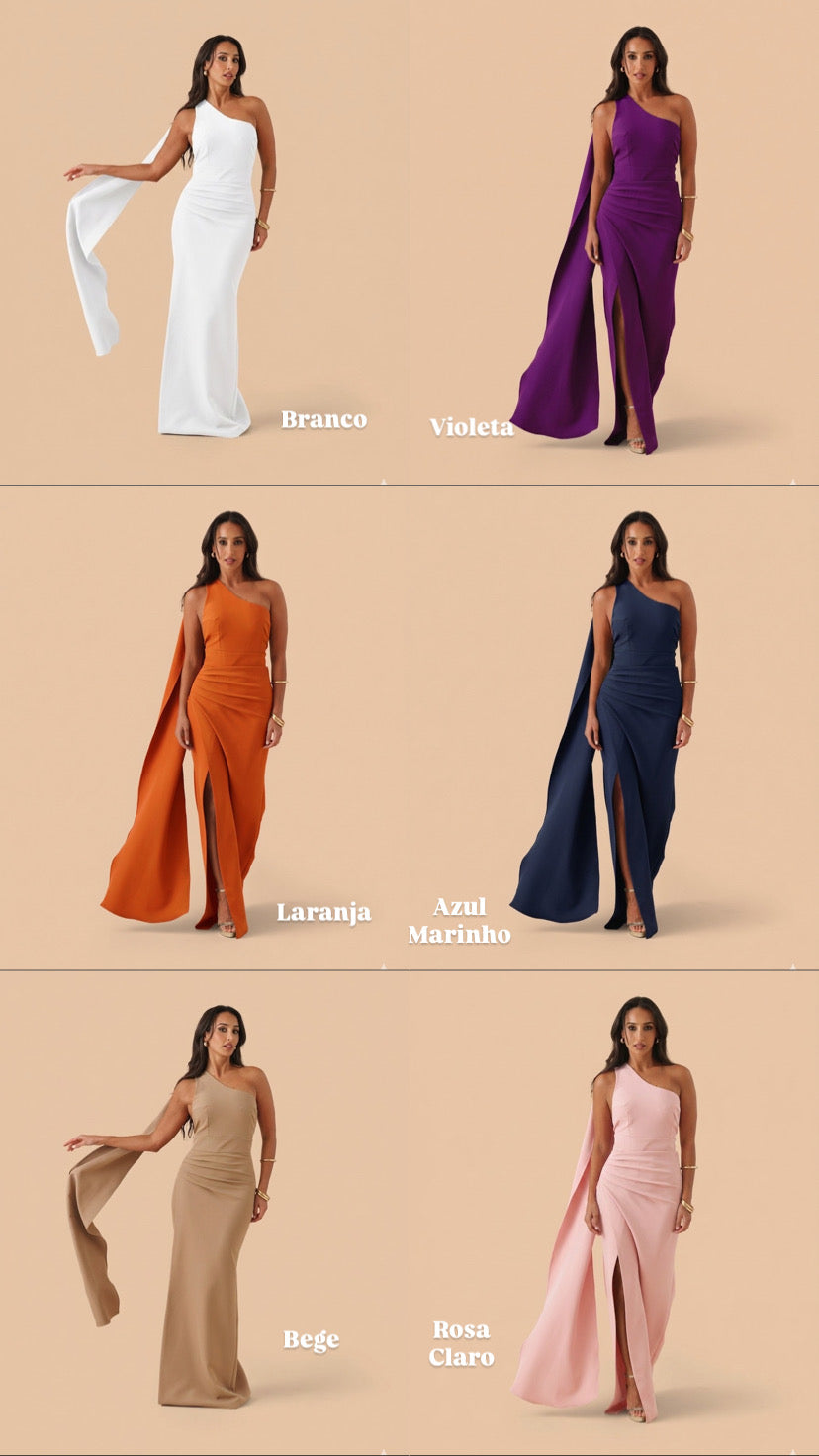 VESTIDO OLÍVIA DECOTE ASSIMÉTRICO