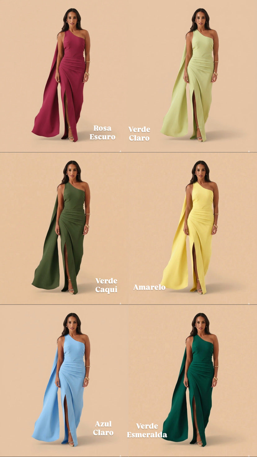 VESTIDO OLÍVIA DECOTE ASSIMÉTRICO